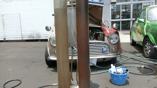 水路洗浄,ローバーミニ,クラシックミニ,キャメルオート,東京都,八王子